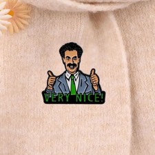 Borat Pin Anstecknadel Emaille Button