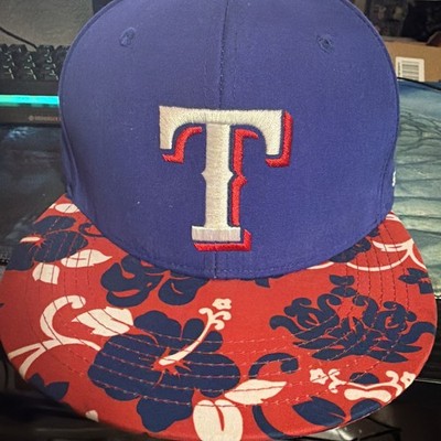 Texas Rangers MLB Fox Sports Hawaiian Print Cap Hat Adjustable Snap Back
