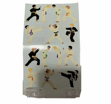 Vintage 1998 Mrs. Grossmans Stickers by the Yard Karate Scene