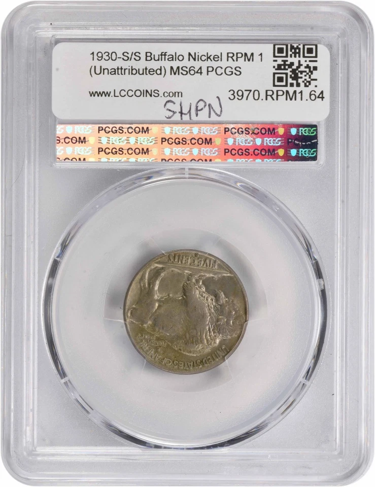 1930-S Buffalo Nickel RPM1 MS64 PCGS - Image 2 of 2