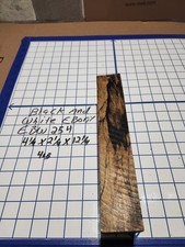 Black and White Ebony Wood turning blank 4 1/4 " x 2 1/4" x 12 1/ 4 " EBW254