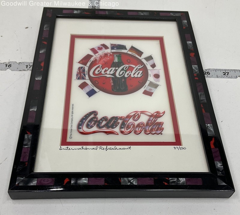 Art Print "International Refreshment" Coca Cola Globe with Various Flags