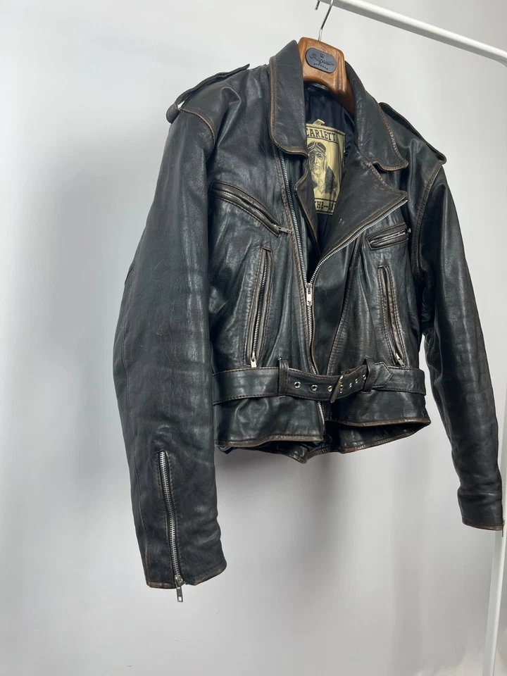 Scarlett Women's Real Leather Heavyweight Biker Motorcycle Jacket Size Small - Image 2 of 4