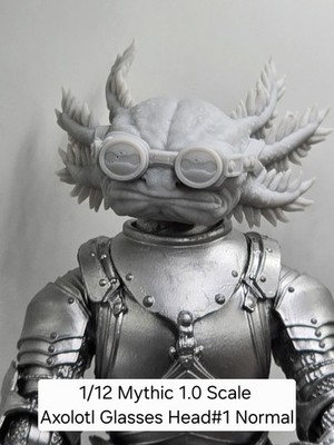 3d Printed AXOLOTL GLASSES #1  Headsculpt  For 1.0 Mythic Legions 1/12 figure 