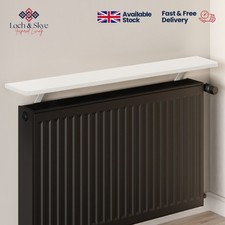 Radiator Shelf - MDF Wooden No Drill Over Radiator Shelves with Brackets