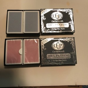 Cartamundi Playing Cards 2-Pack Standard  Bridge Size Blue and Red