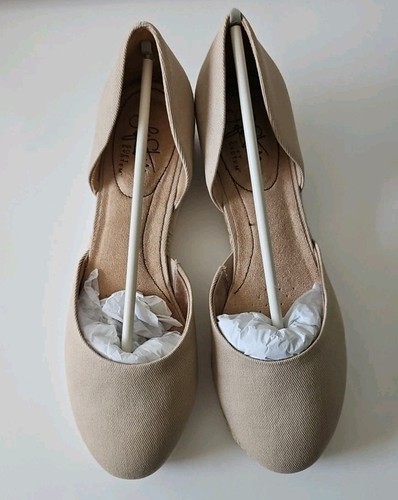 Life Stride scarpa slip on donna 9,5 M tela marrone ritaglio zeppa Cairo tortora - Foto 4 di 18