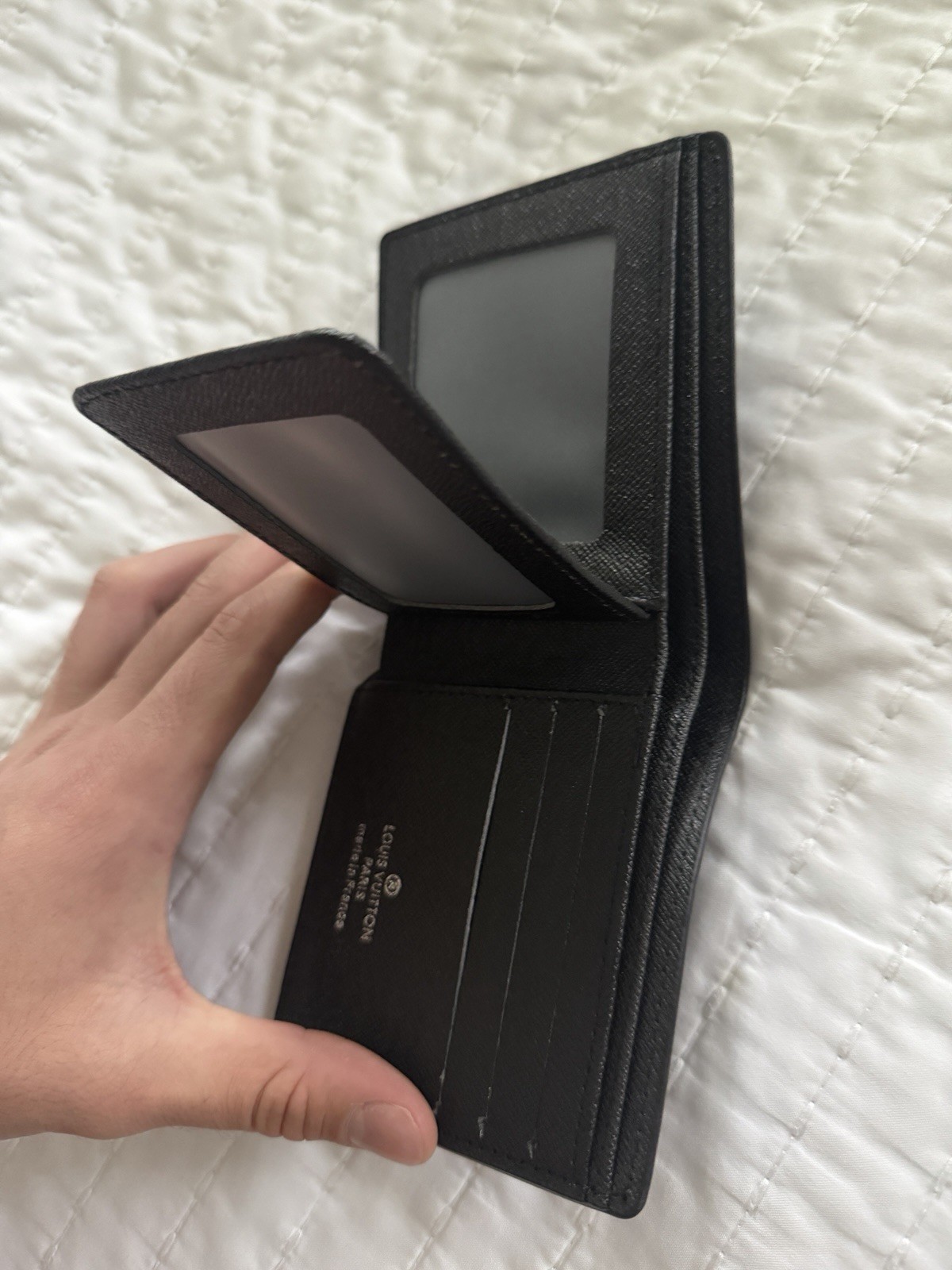 Black  Louis Vuitton LV Monogram Black Leather Wa… - image 2