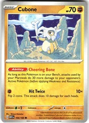 Cubone 104/165 Common SV: Scarlet & Violet 151