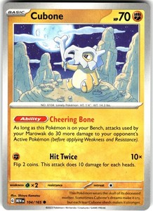 Cubone 104/165 Common SV: Scarlet & Violet 151