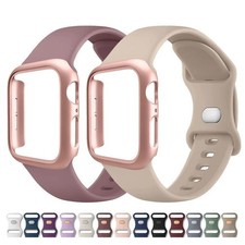 Apple Watch Case Strap Silicone Band Cover 49mm 46 45 44 42 41 40 38 UK
