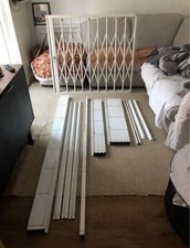 Concertina Retractable Internal Security Grille White Windows & Door