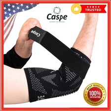 Caspe 2-Pack Elbow Sleeve Brace Wrap Adjustable Support Arm Arthritis Tendonitis