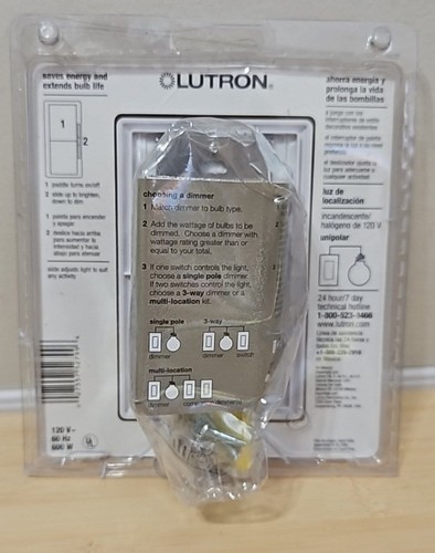 LUTRON DIVA DUO White DVW-600PH-WH Contemporary Dimmer Switch 120V 600W FREE/SH - Picture 2 of 2