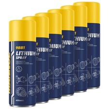 Lithium Spray 6 X 400 ml Fett Wälzlagerfett Schmierfett Fettspray Lithiumfett