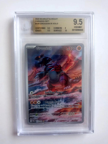 Pokemon Paradox Rift Special Illustration HOLO Groudon #199/182 - BGS 9.5 Gem MT