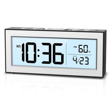 Alarm Clock, Small Digital Clock with Temperature Date, Blacklight, Snooze, B...