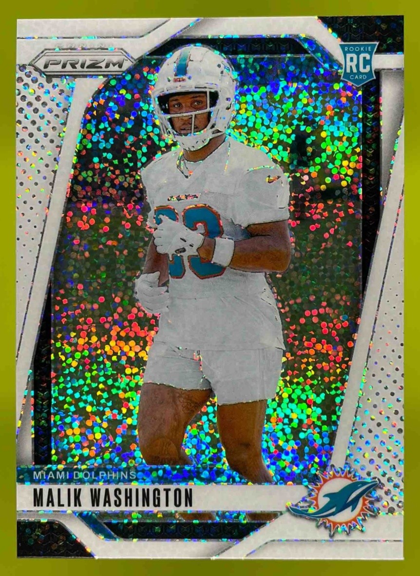 2024 Panini Prizm Malik Washington White Sparkle SSP #371 RC Dolphins