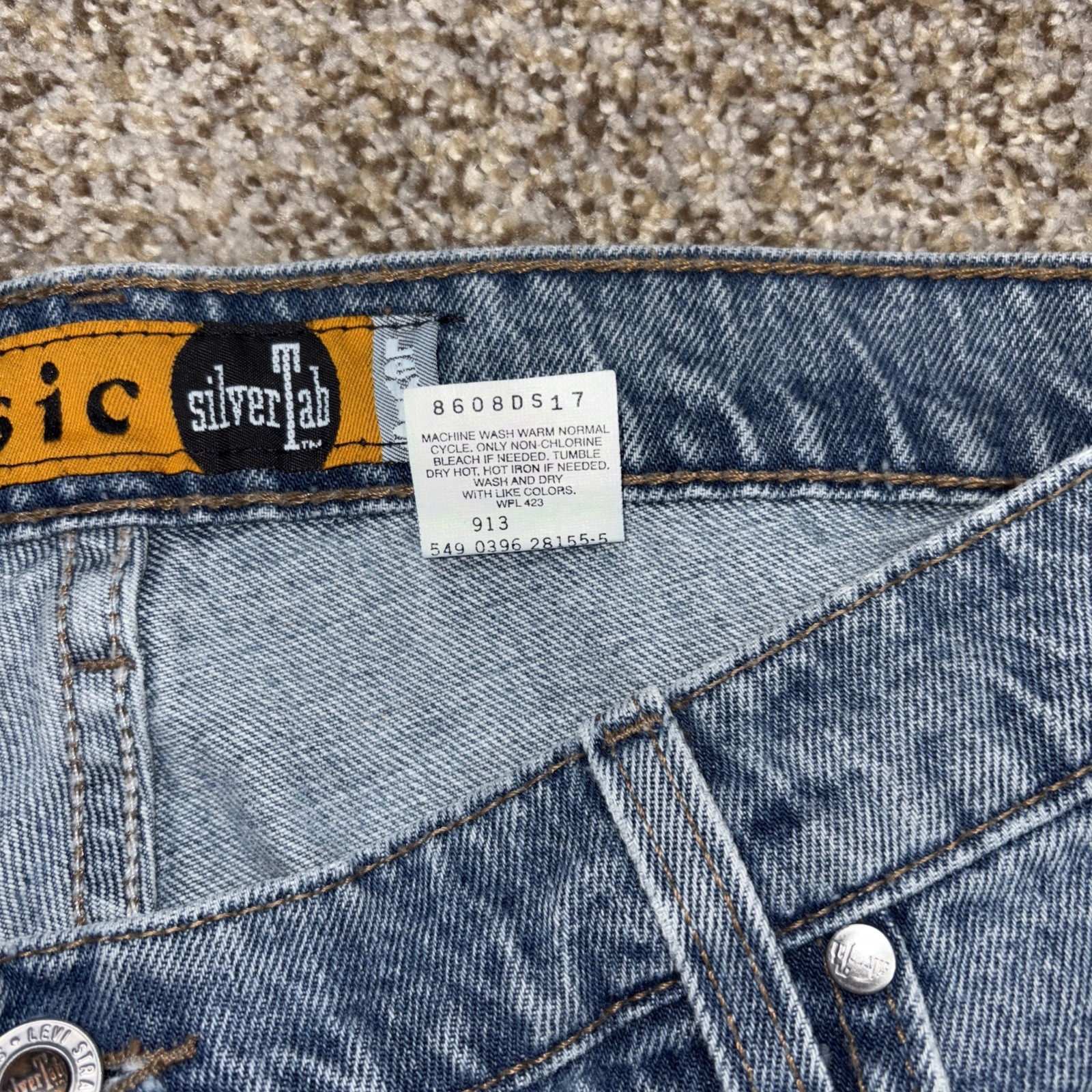 Vintage 90’s Levi’s Silver Tab Men’s Jeans 36x32 Blue Skater Classic Fits 34x32 - View 5