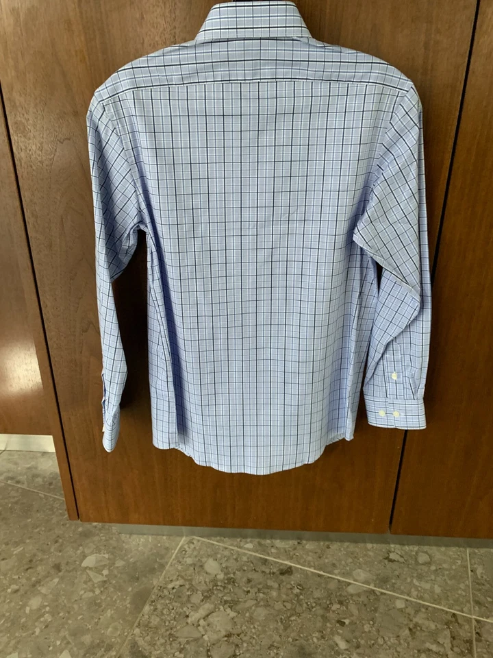 Camisa Michael Kors Niños Abotonada Manga Larga Informal/Vestido Azul, Blanca Talla:14 EE. UU. Foto 4 de 4