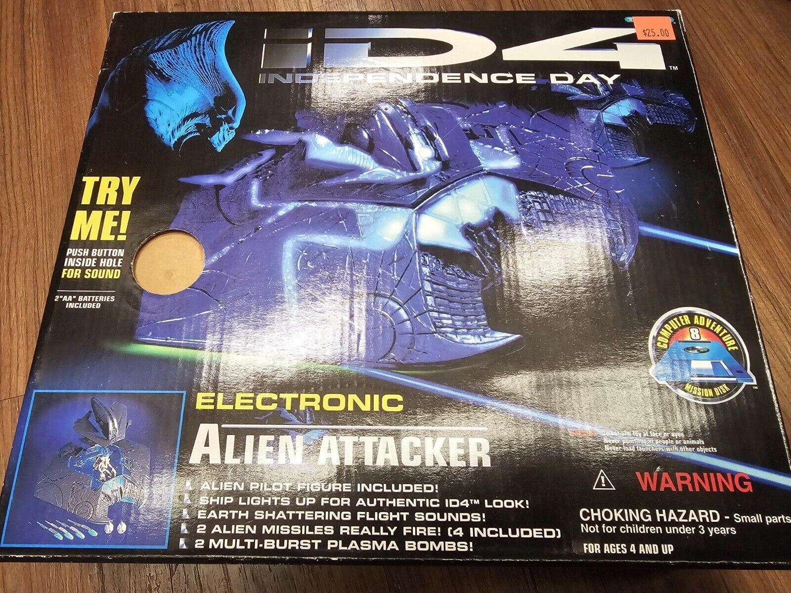 1996 Trendmasters ID4 Independence Day Electronic Alien Attacker 