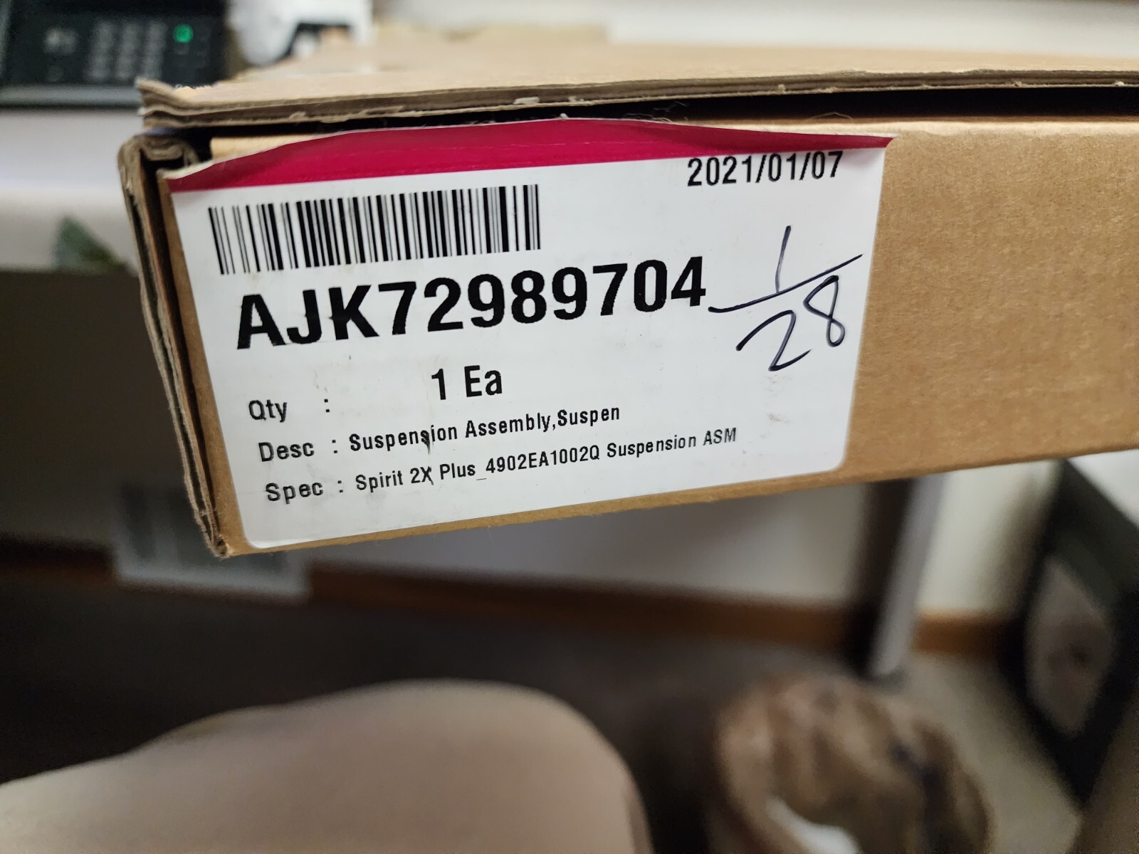 OEM Genuine LG Washer Suspension Rod and Spring Assembly Set, Part 