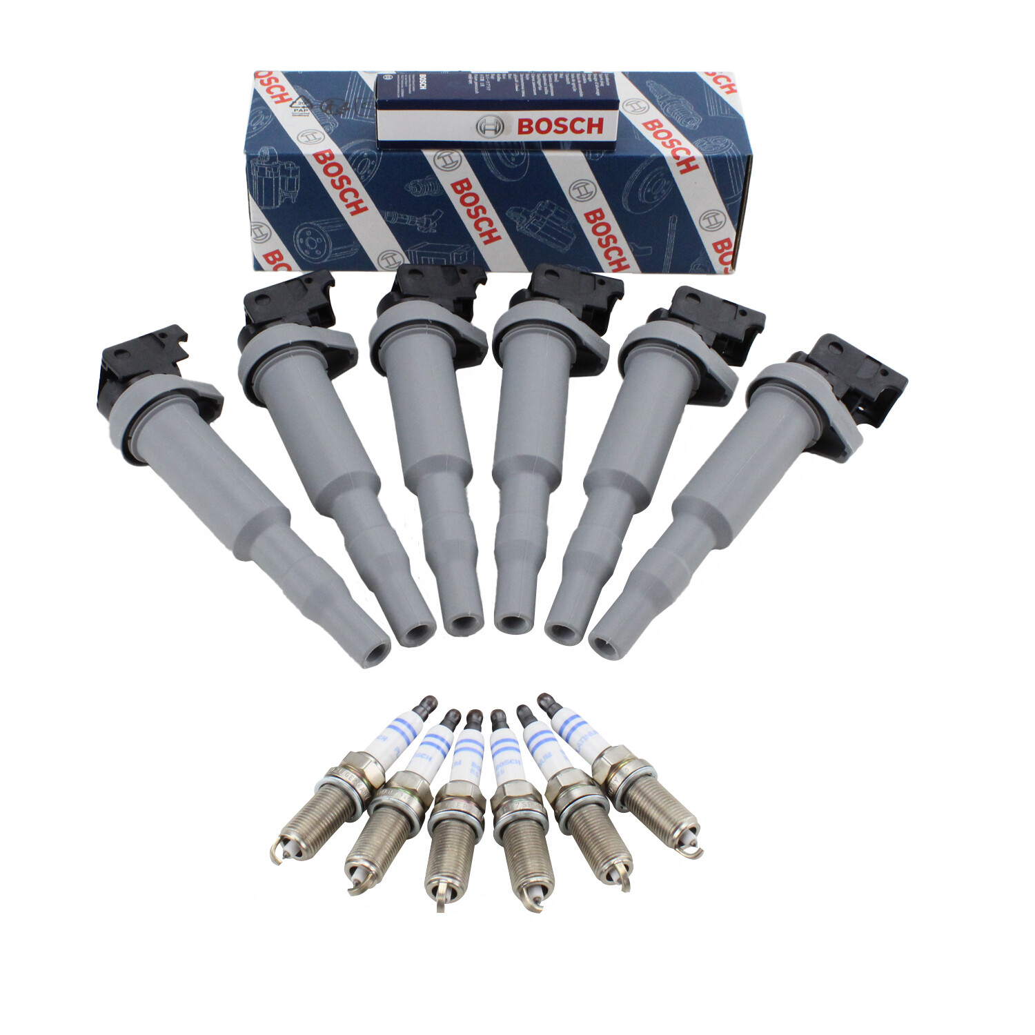 Bosch 6 Ignition Coils  6 Platinum Spark Plugs 0.039 Kit For BMW E83 E90 F25 L6