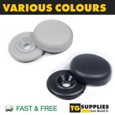Large Quality Plastic PVC EPDM Snap On Cover Caps For Screws - Various Colours