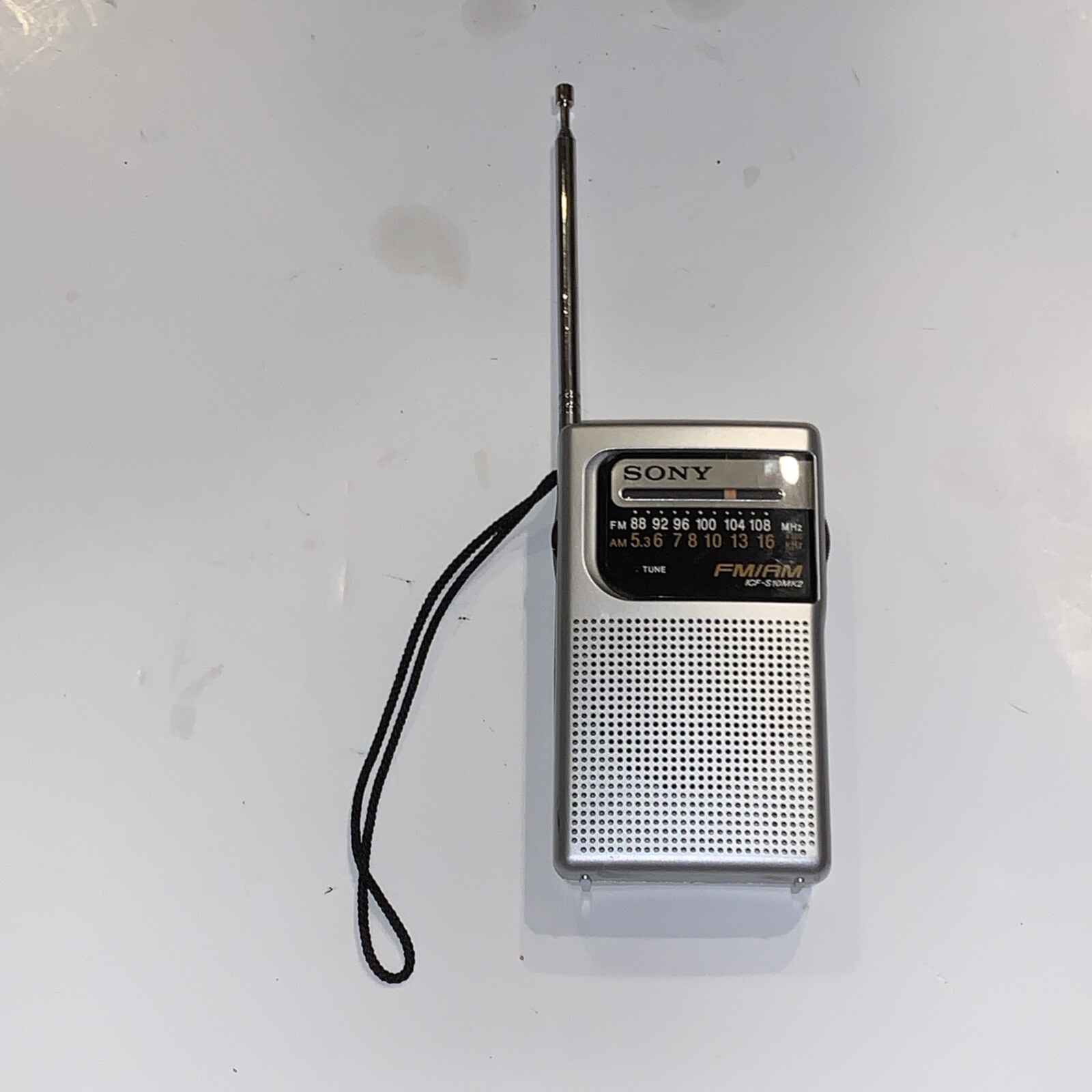 Vintage Sony ICF-S10MK2 AM/FM Pocket Radio (Silver) Tested