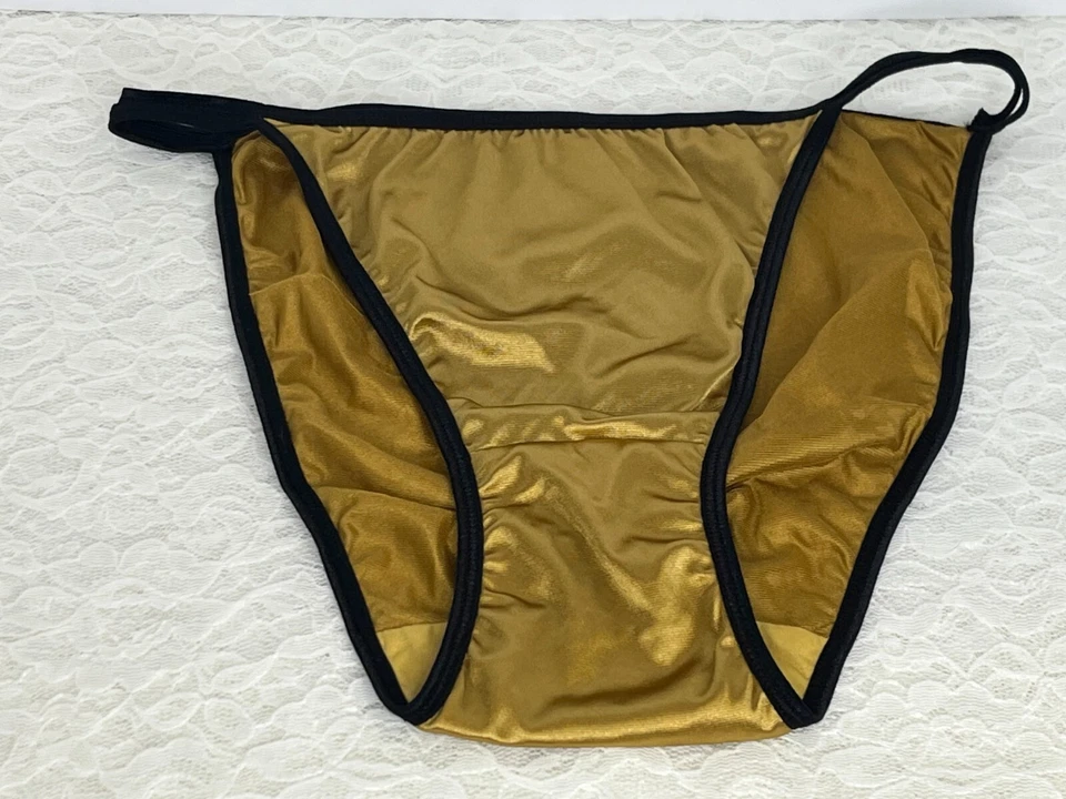 String Bikini Second Skin 2XL Gold Panties  - Image 3 of 4
