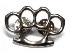 SILVER KNUCKLES Vest / Hat Pin 1.5 x 1 Biker ...