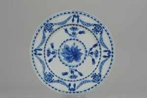 Ca 1700 Kangxi Chinese Porcelain Plate Rare Decoration Flowers Antique [...