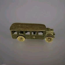 Antique 4 5" Original AC Williams Cast Iron Green Touring Bus