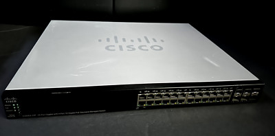 AS IS FOR PARTS Cisco SG500X-24P 24-Port Gigabit 4-Port 10-Gigabit PoE Switch