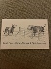 Vtg Postcard Humor Native American Indian Artist Wm Standing Cow Meat Shortage — photo 1