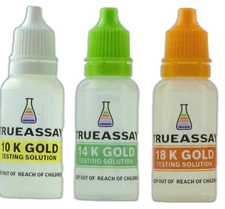 10K 14K 18K Gold Test Solutions Acid Tester Kit for Jewely, Bars, Coins, Scrap