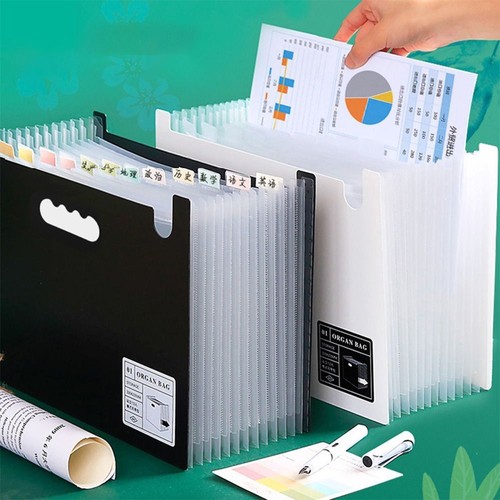 Stand-up File Storage Box Retractable Accordion Bag Finishing Artifact ...