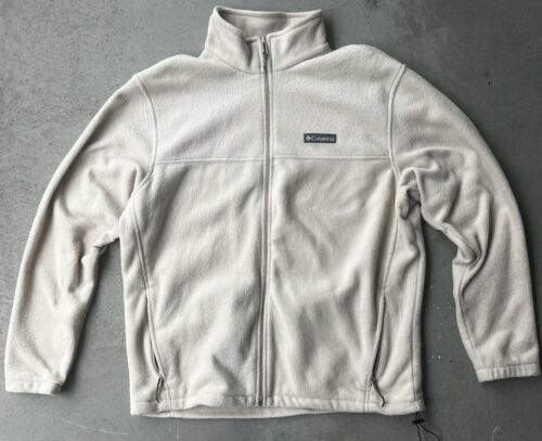 Columbia Mens Extra Large Off-white Jacket Fleece… - image 1