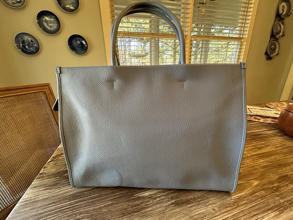 Bolso de Mano Furla Grande de Cuero Azul Nuevo con Etiquetas Foto 3 de 4