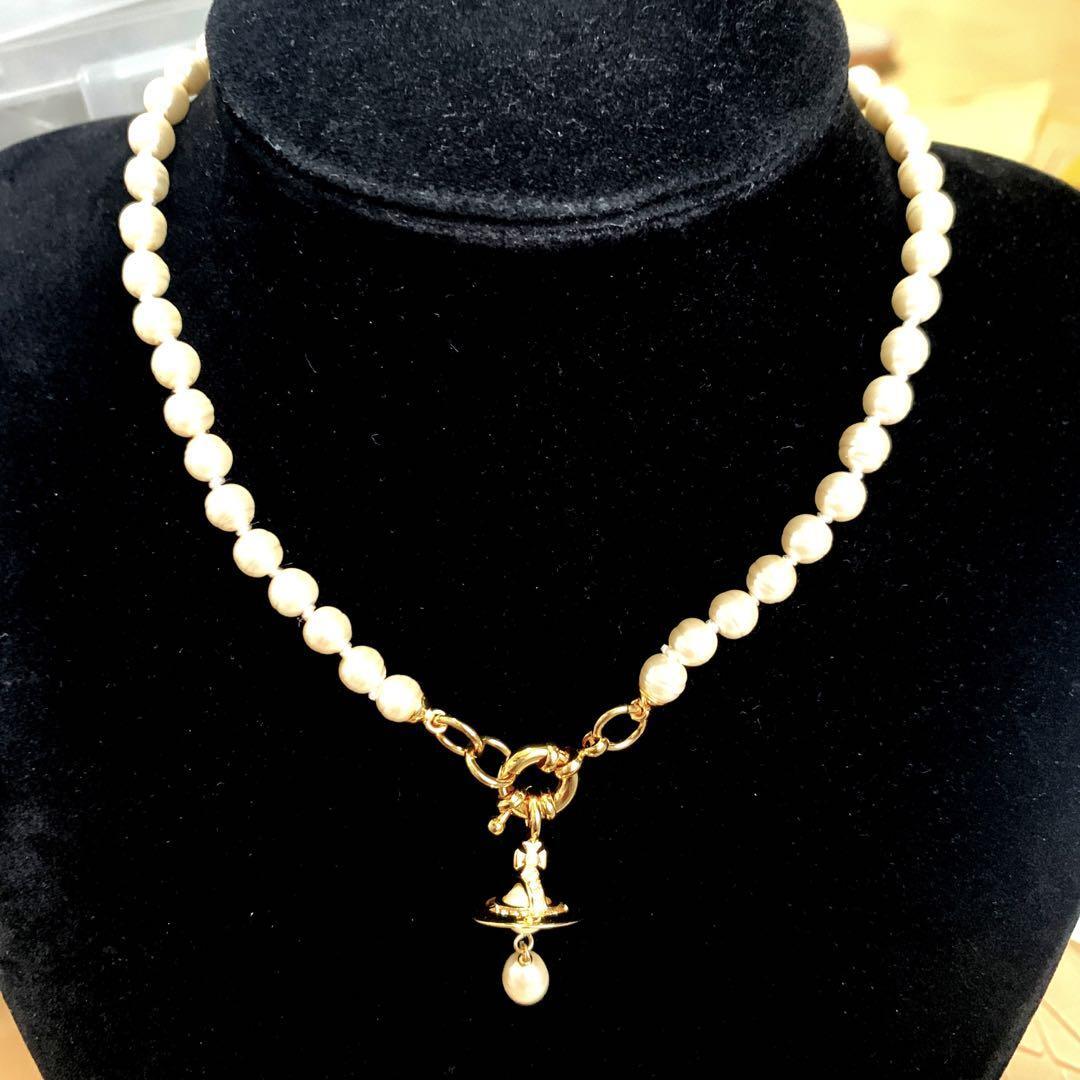 【Vivienne Westwood】Aleksa パールネックレス 日本公式完売 Vivienne Westwood Necklace ALEKSA Pearl Gold IN BOX [EJ367