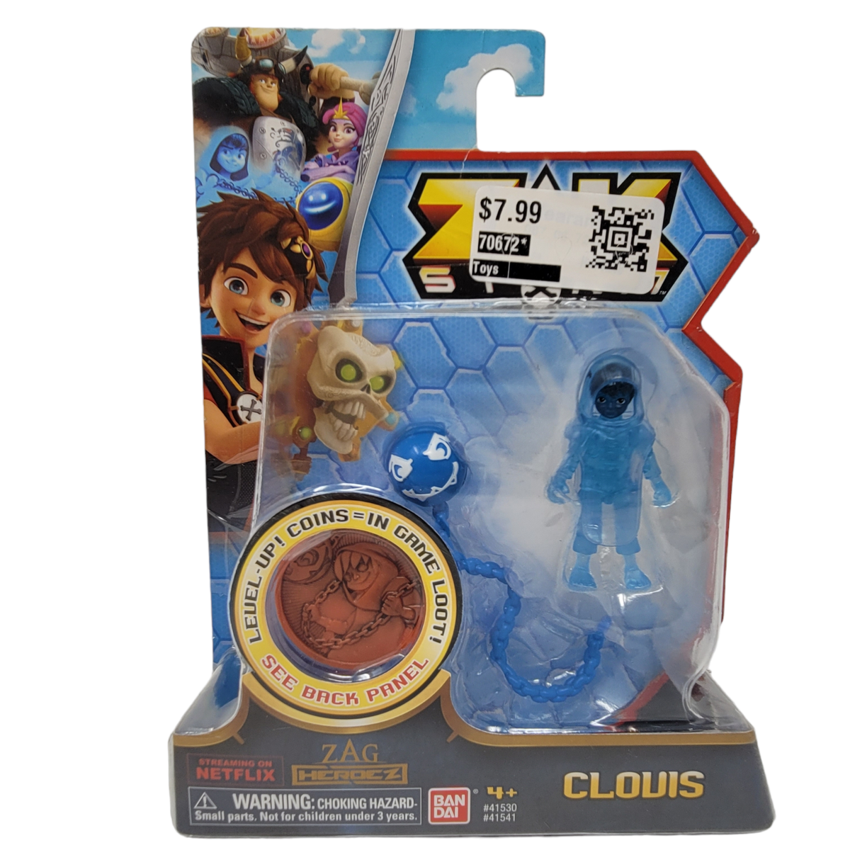 Clovis Zak Storm: Super Pirate Action Figure Toy w/ Power Up Coin