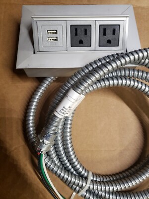 Byrne Pop Up Receptacle - be080011-m-2-1-efa-u1-120 with Flex whip