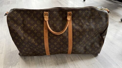Louis Vuitton Keepall Bandouliere 60 Duffle Brown Canvas