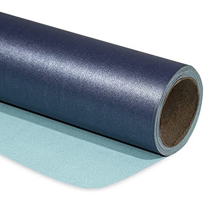 Navy Blue Matte Wrapping Paper - Solid Color Pearly - lustre Paper Perfect fo...