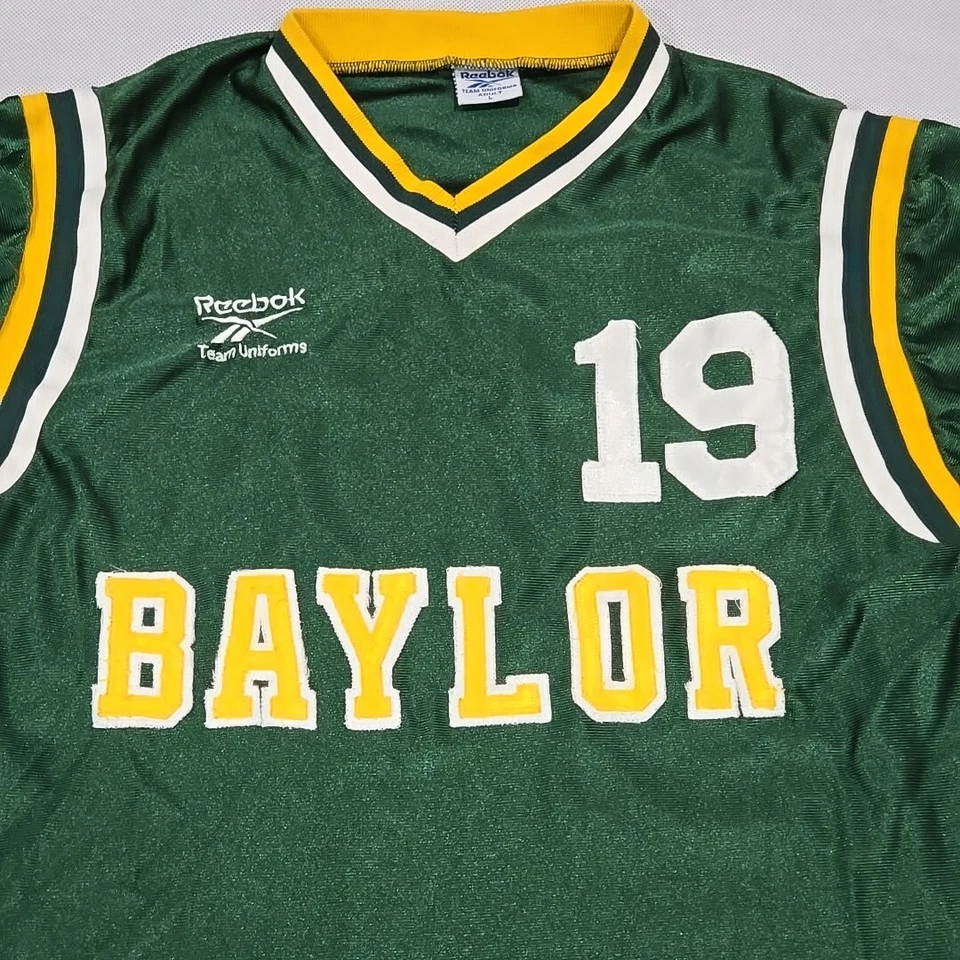 Vintage Baylor University Team Uniforms Reebok Jersey Sz. Lg Sports Jersey 1990s - Image 3 of 4