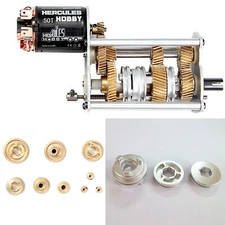 Metal Gearbox Bevel Gear/Synchronizer for Tamiya  1/14 RC Trailer Truck
