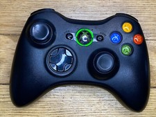 Microsoft Xbox 360 Black Wireless Controller Tested Works Authentic