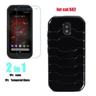 Case Cover + Tempered Glass Film Screen Protector For Caterpillar CAT S42 S42 H+