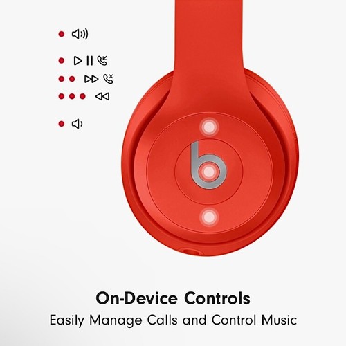 NEW SEALED - Beats Solo3 Wireless Bluetooth On-Ear Headphones - Citrus Red - Picture 6 of 17