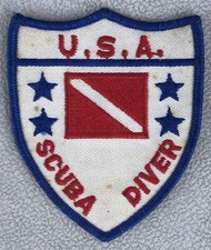 Vintage USA SCUBA DIVER Iron Or Sew On Patch